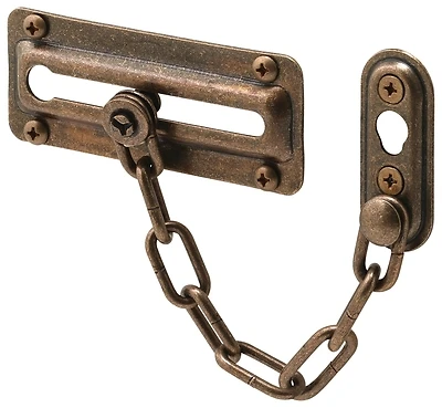 Defender Security Chain Door Guard, Steel, Antique Brass, Model U-10533