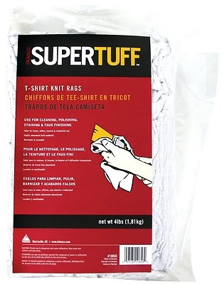 Trimaco 10852 SuperTuff T-Shirt Knit Painter's Rags, 4 Lb. Mini Bale