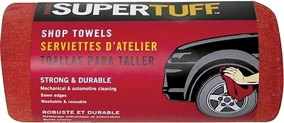 Red Shop Towels 14" X 14" - 6 Pack Roll, Pre-washed For Softness