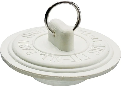 1 3/8 Inch Diameter White Rubber Sink Stopper Model Pp22003