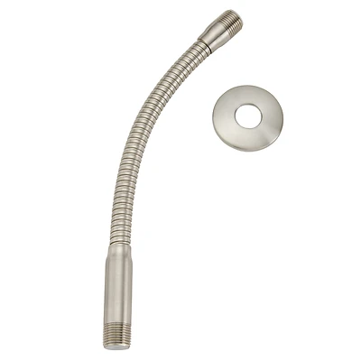 Adjustable Shower Arm And Flange, Brushed Nickel, 11-1/2 In Length