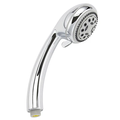 5-function Handheld Shower Head, Polished Chrome, 3.35 In Diameter, 1.8 Gpm