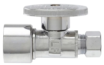 Keeney K2068PCPOLF Brass Straight Valve, 1/2 In. x 3/8 In. Compression