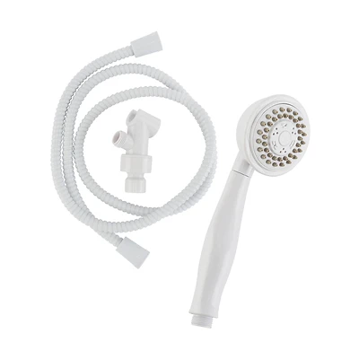 Stylewise White Plastic 3 Function Handheld Showerhead 1.8 Gpm With Hose