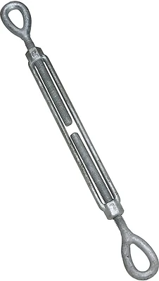 Eye & Eye Turnbuckle, Galvanzied, 1/2 x 9 In.