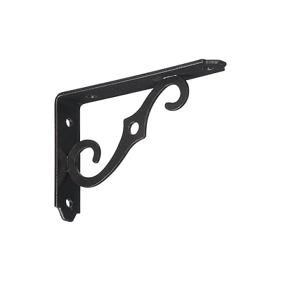 5 x 3-1/2 In. Antique Bronze Ornamental Shelf Bracket