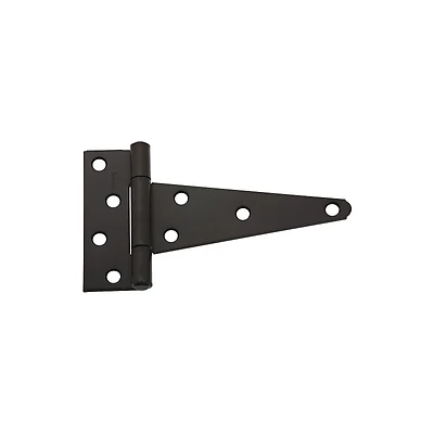Extra Heavy Gate T-Hinge, Black, 6 In.