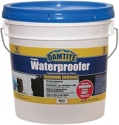 Damtite 01071 Powder Masonry Waterproofer, White, 7 Lb.