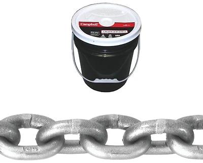 3/8 In. Zinc-plated Carbon Steel Coil Chain, 75 Ft., Grade 43 High Test