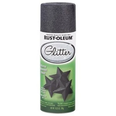 Specialty Glitter Spray Paint, Midnight Black, 10.25-oz.