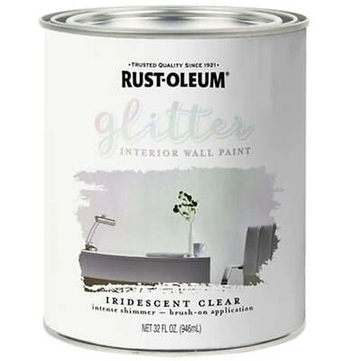Glitter Brush-on Paint, Iridescent, Qt.