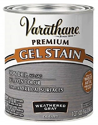 Premium Gel Wood Stain, Weathered Gray, Qt.