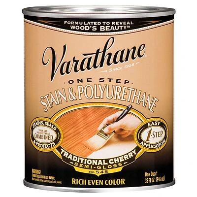 Traditional Cherry Wood Stain & Polyurethane, Qt.