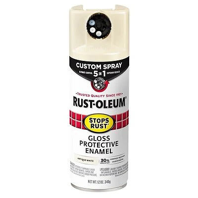 Rust-Oleum 376887 Stops Rust Spray Paint, Gloss Antique White, 12 oz.