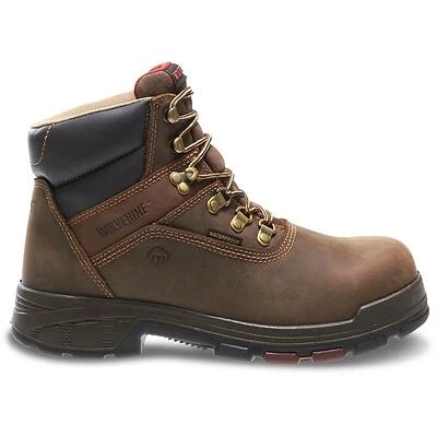 Cabor Waterproof Work Boots, Medium Width, Brown Nubuck Leather, Men's Size 8