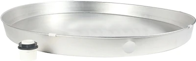 Drain Pan with PVC Fittings, Aluminum, 28-In.