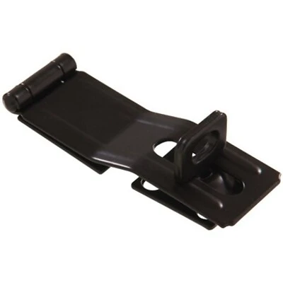 The Hillman Group The Hillman Group 852763 4-1/2' - Swivel Staple Safety Hasps - Black Finish 1-Pack