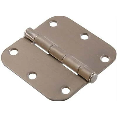 852600 3.5" Satin Nickel Round Corner Full Mortise Hinge - Single Item