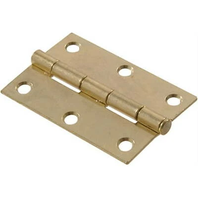 852585 1" Brass Plated Narrow Hinge With Removable Pin - Single Item