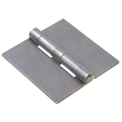 5 in. Plain Steel Weldable Surface Hinge Square Corner with Full Surface Fixed Pin (5-Pack)