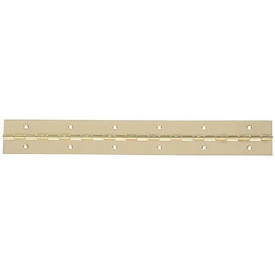 Continuous Hinge 48" X 1.5" Brass Plated Surface Mount