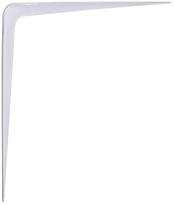 The Hillman Group 8" x 10in Shelf Bracket, White, 1pk