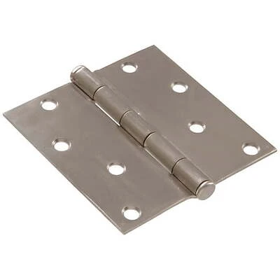 4 Inch Square Corner Residential Door Hinge In Satin Nickel Finish