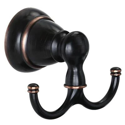 Double Robe Hook, Mediterranean Bronze
