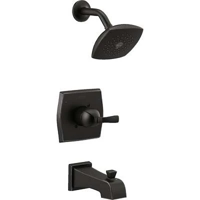 Monitor 14 Single Handle Tub And Shower Faucet + Showerhead, Matte Black