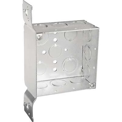 Southwire 52171-FS-UPC 4 In. x 4 In. Welded Steel Square Electrical Box, Knockouts
