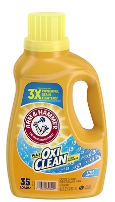 Liquid Laundry Detergent Plus Oxi Clean, Fresh Scent, 45.5 oz.