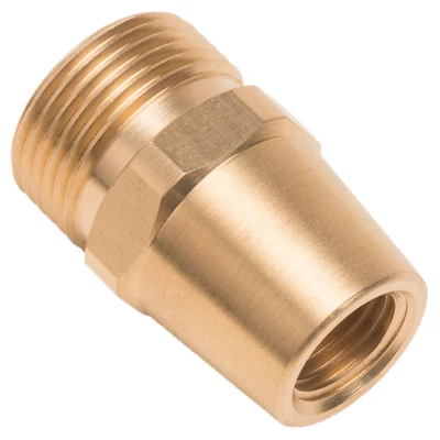 Screw Nipple 5800 Psi, M22m X 1/4 Inch, Brass Power Washer Accessory