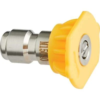 4.0mm 15 Degree Yellow Pressure Washer Spray Tip For Quick Connect Systems