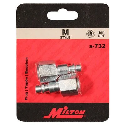Compressor Plug, M Style, Female, 3/8-NPT, 2-Pk.