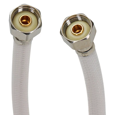 12 In. Pvc Faucet Supply Line With Braided Stainless Steel Wire