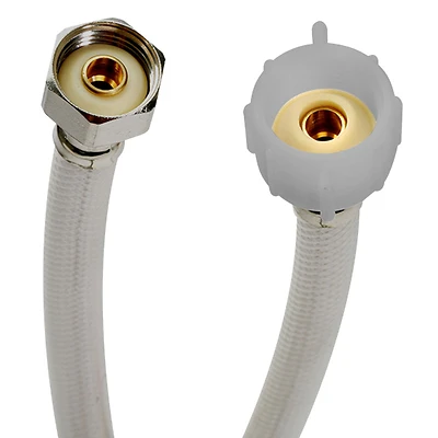 1/2 In. Ballcock X 7/8 In. Ballcock 12 In. Reinforced Pvc Toilet Supply Line