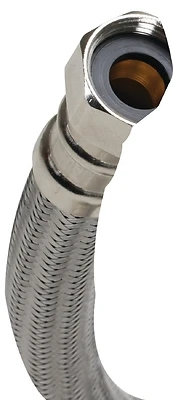 12 In. Braided Stainless Steel Water Heater Supply Line, 3/4 In. Fip Connection