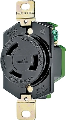 Eaton L530R Industrial Grade Receptacle, 30A, 125V
