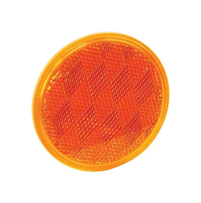 Rv-660c Amber Reflector 3 In Diameter Adhesive Mount 1 Pk
