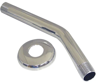 8 Inch Chrome Shower Arm And Flange Set For Handheld Showerheads
