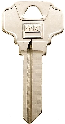 Hy-Ko 11010SC4D Key Blank, Brass Nickel, Schlage and Dexter