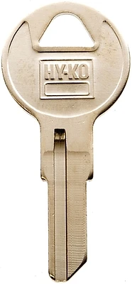 Hy-Ko 11010IL9 Key Blank, Brass, Nickel, Illinois Cabinet and Padlock