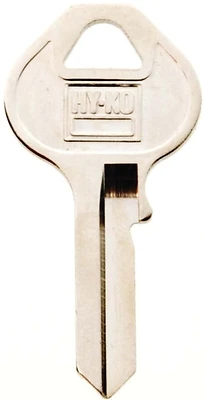Hy-Ko 11010M Brass Padlock Key Blank, Nickel, for Master Locks
