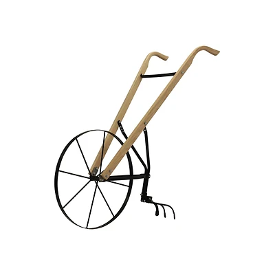 60 In. Hi-wheel Garden Plow With Wood Handle For Easy Maneuverability