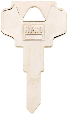 Hy-Ko 11010BN1 Key Blank, Brass/Nickel, Single-Sided, 1.899 in.