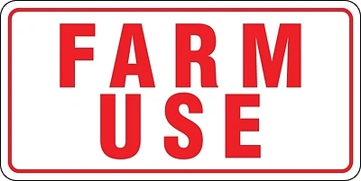 Hy-ko Aluminum Farm Use Sign 6 In. H X 12 In. W - Rural/urban Legend
