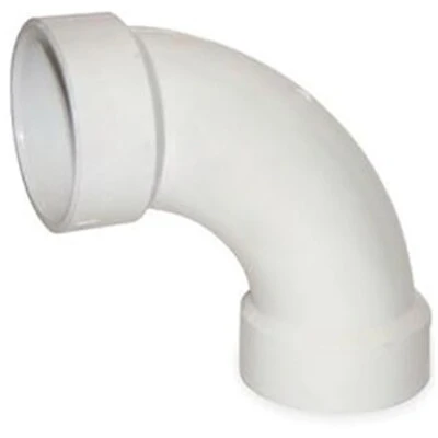 Pvc Pipe Long Turn Elbow, 90-degree, Hub X Hub, 3-inch Sdr35