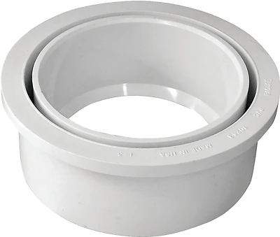 4 X 3 Inch Pvc Dwv Flush Reducing Pipe Bushing, Schedule 40