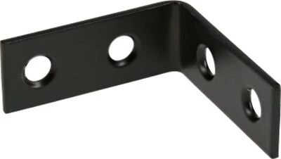 853922 1.5 x 0.625 in. Corner Brace, Black - Pack of 4