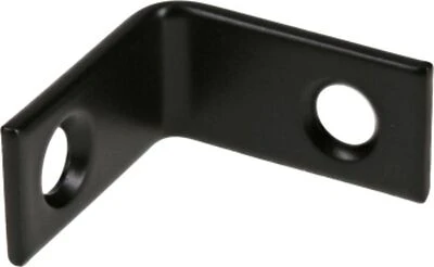853920 1 x 0.5 in. Corner Brace, Black - Pack of 4